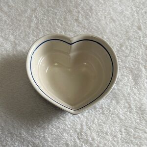 Heart-Shaped Stoneware Pottery Bowl Handmade in Boleslawiecz Poland